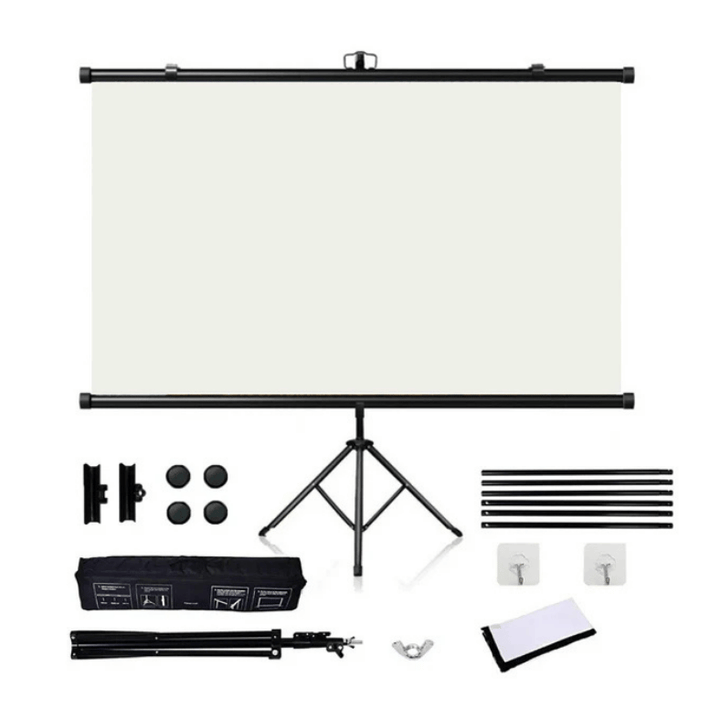 מסך הקרנה עם חצובה 3 רגליים