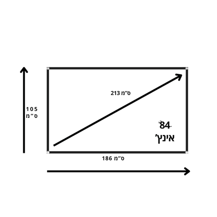 מסך מקרן מקופל - לתלייה