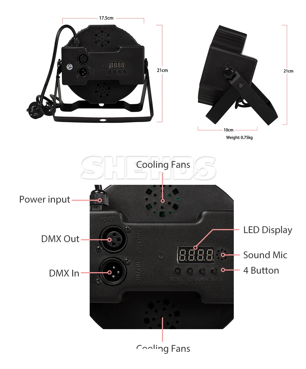 פנס RGB POD3 – תאורה צבעונית