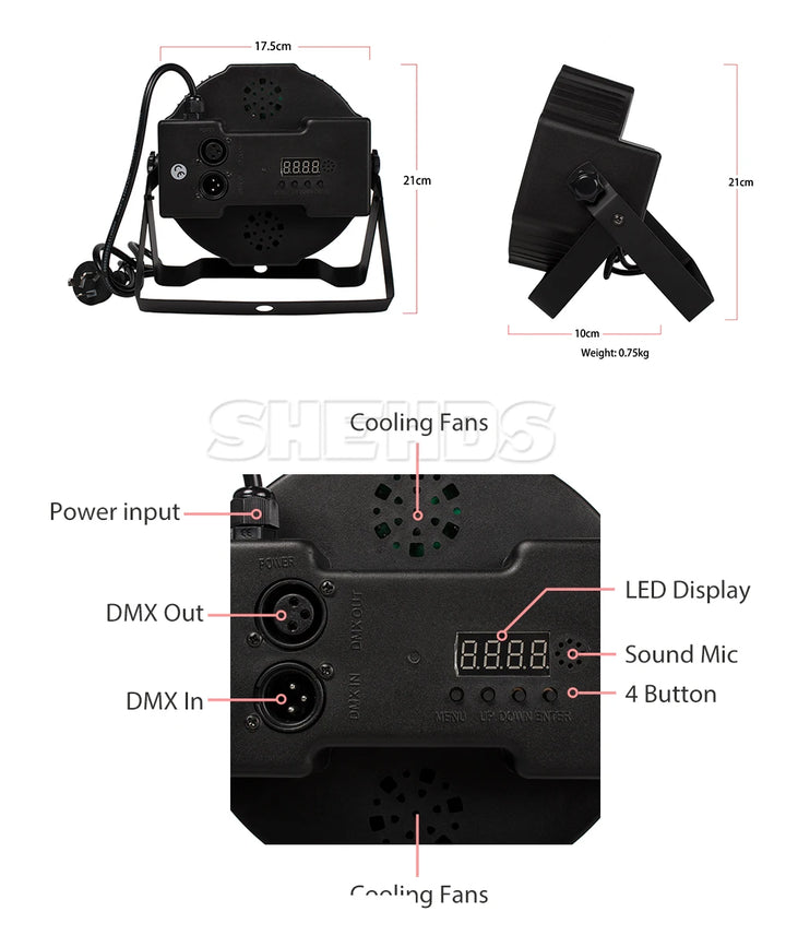 פנס RGB POD3 – תאורה צבעונית