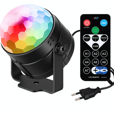 כדור קומפקטי מאיר עם שלט