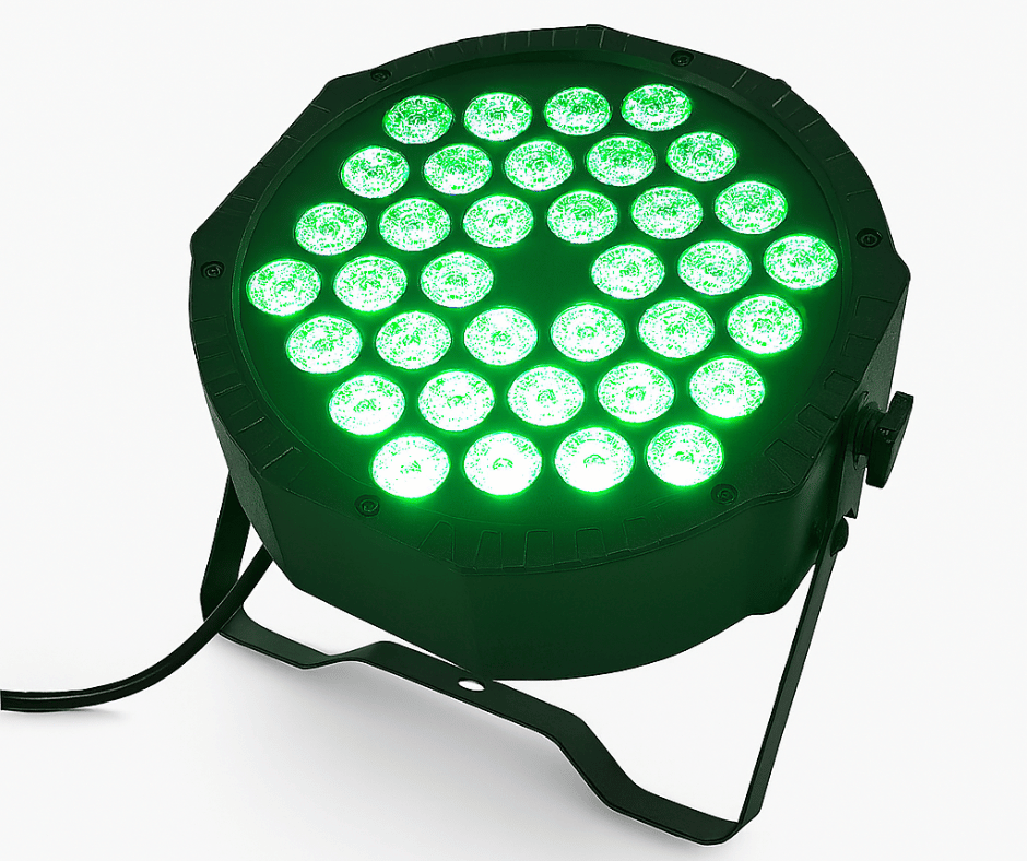 פנס לד שטוח 36 לדים RGB עם שלט