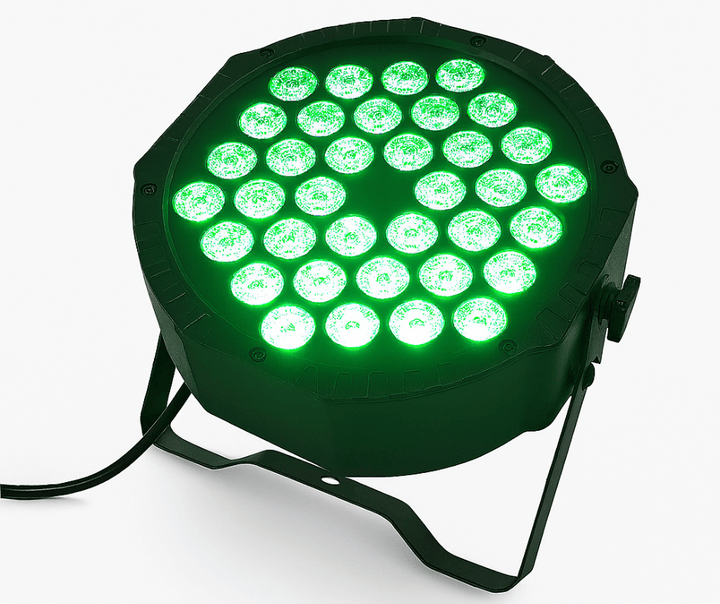 פנס לד שטוח 36 לדים RGB עם שלט