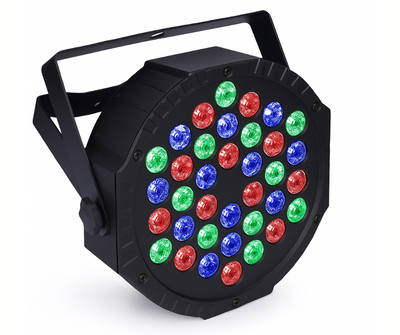 פנס לד שטוח 36 לדים RGB עם שלט