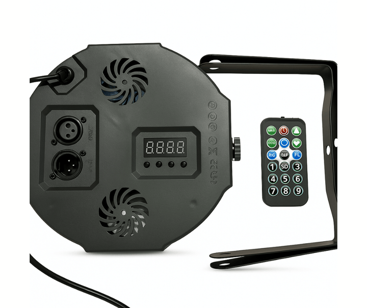 פנס לד שטוח 36 לדים RGB עם שלט