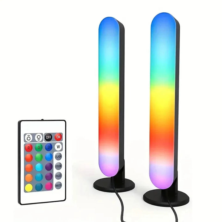 זוג תאורות RGB לאווירה עם סנכרון למוזיקה