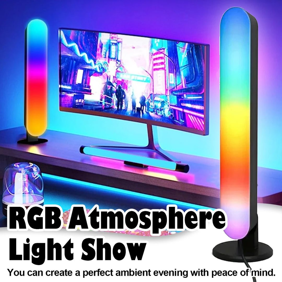 זוג תאורות RGB לאווירה עם סנכרון למוזיקה