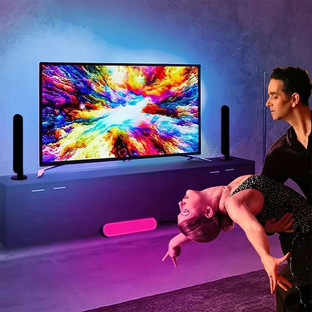 זוג תאורות RGB לאווירה עם סנכרון למוזיקה