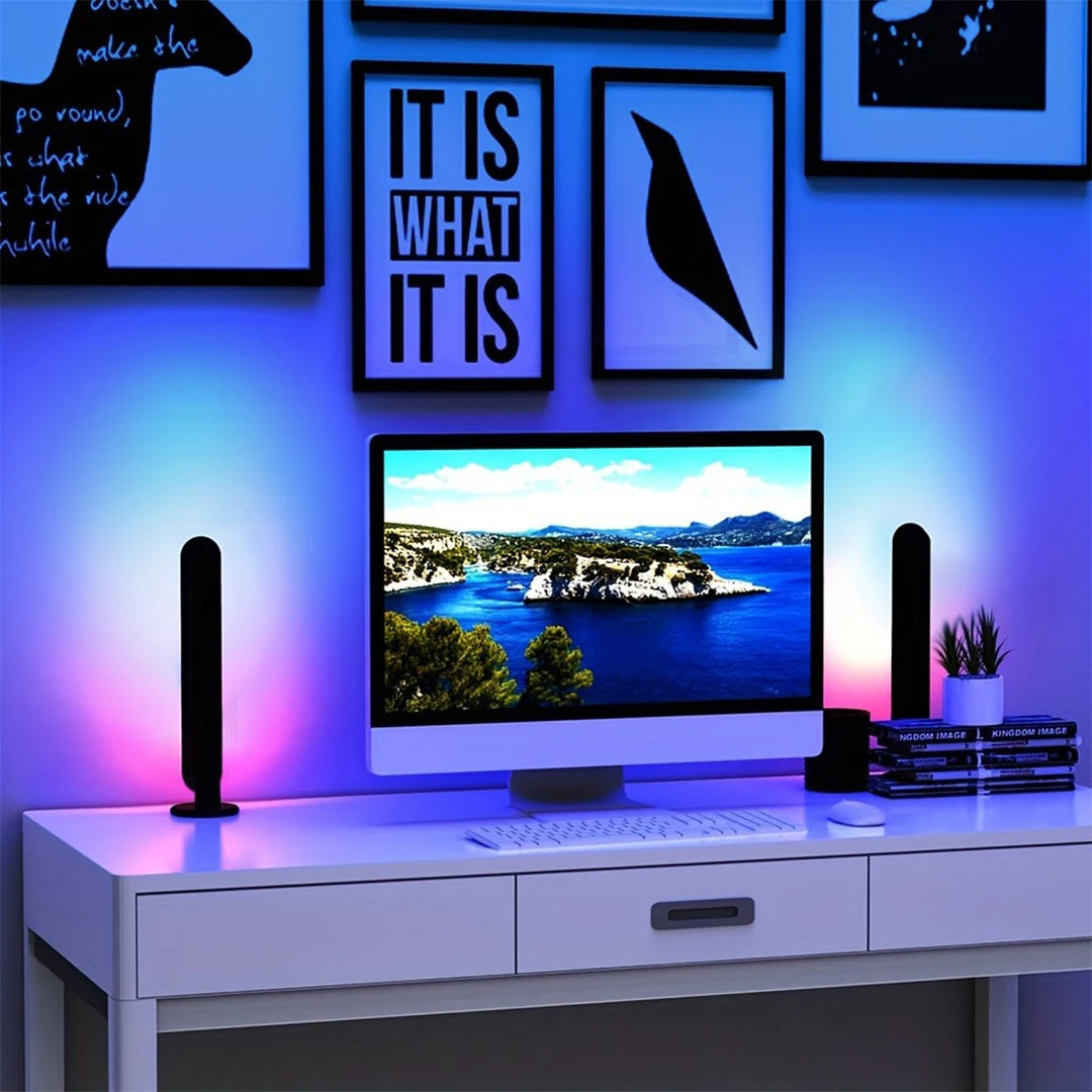 זוג תאורות RGB לאווירה עם סנכרון למוזיקה