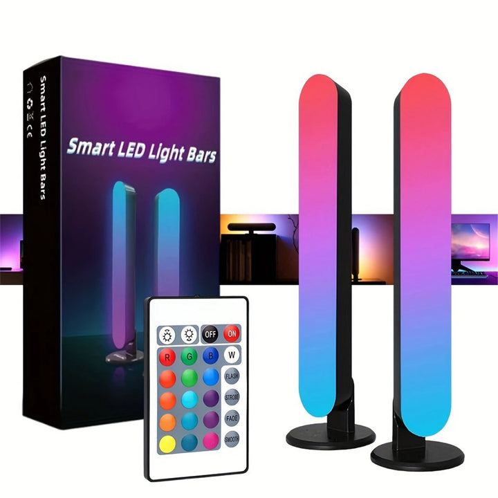 זוג תאורות RGB לאווירה עם סנכרון למוזיקה