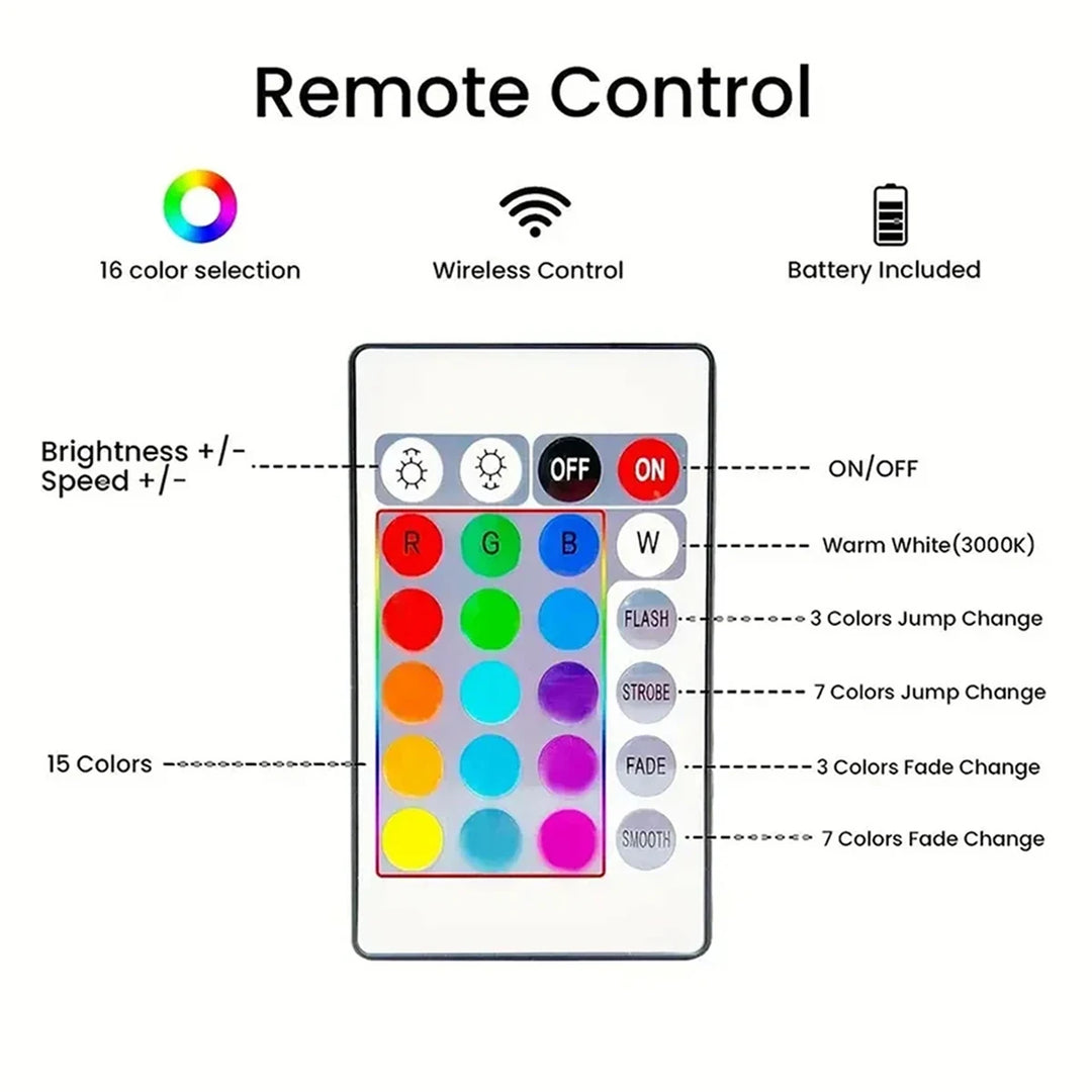 זוג תאורות RGB לאווירה עם סנכרון למוזיקה