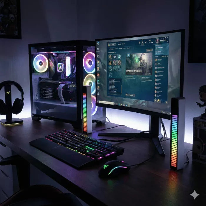 זוג בלוקי תאורת RGB חכמים עם שליטה באפליקציה